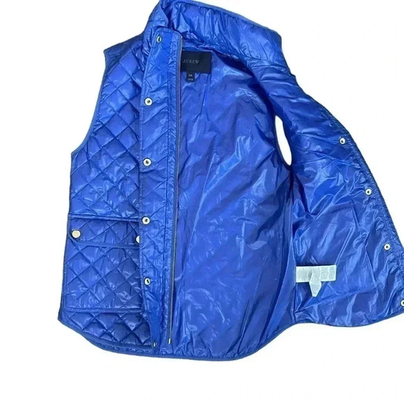 J.CREW purple blue quilted puffer vest down women’s vest size XXS - Picture 6 of 7